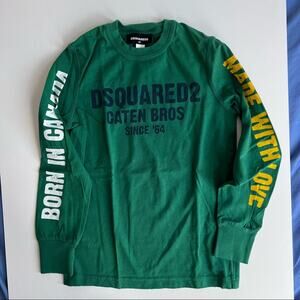 DSQUARED2 shirt BOYS size 8 CATEN BROS Canada long sleeve tshirt tee NWOT